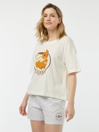 Pijama de 2 peças - t-shirt + calções 'Evoli'