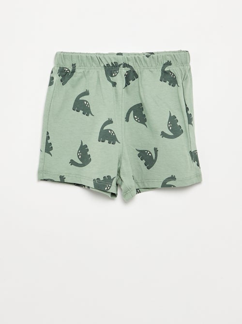 Pijama de 2 peças - T-shirt + calções - Kiabi Pijama de 2 peças - T-shirt + calções - Kiabi