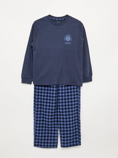 Pijama de 2 peças - T-shirt de manga comprida + Calças - Kiabi Pijama de 2 peças - T-shirt de manga comprida + Calças - Kiabi