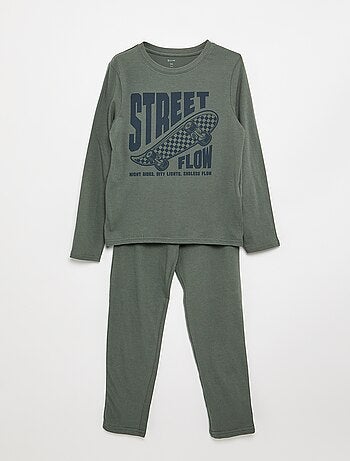 Pijama de 2 peças - T-shirt de manga comprida + calças