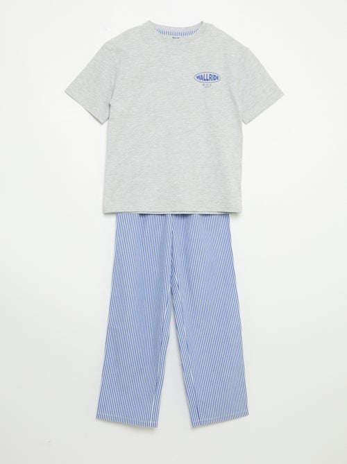 Pijama de 2 peças - T-shirt de manga curta + calças - Kiabi