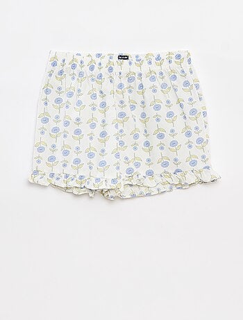 Pijama de 2 peças - top + calções com estampado