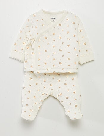 Pijama de 2 peças acolchoado