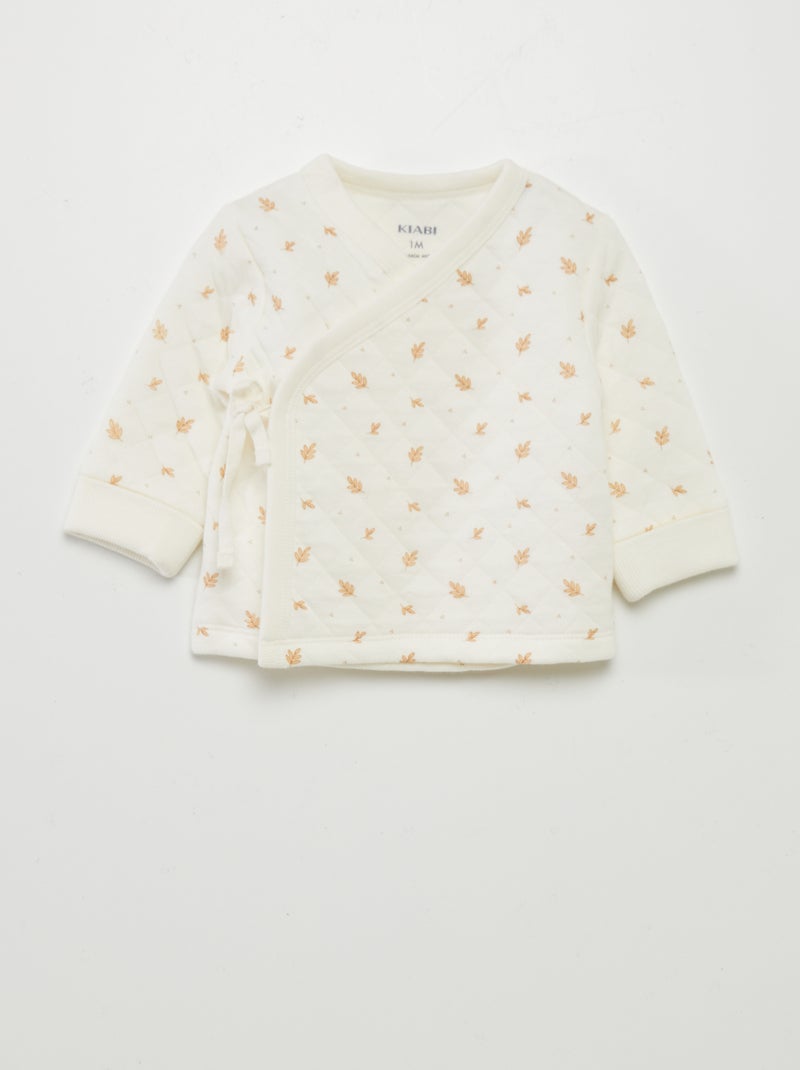 Pijama de 2 peças acolchoado BRANCO - Kiabi
