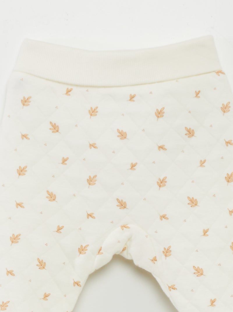 Pijama de 2 peças acolchoado BRANCO - Kiabi