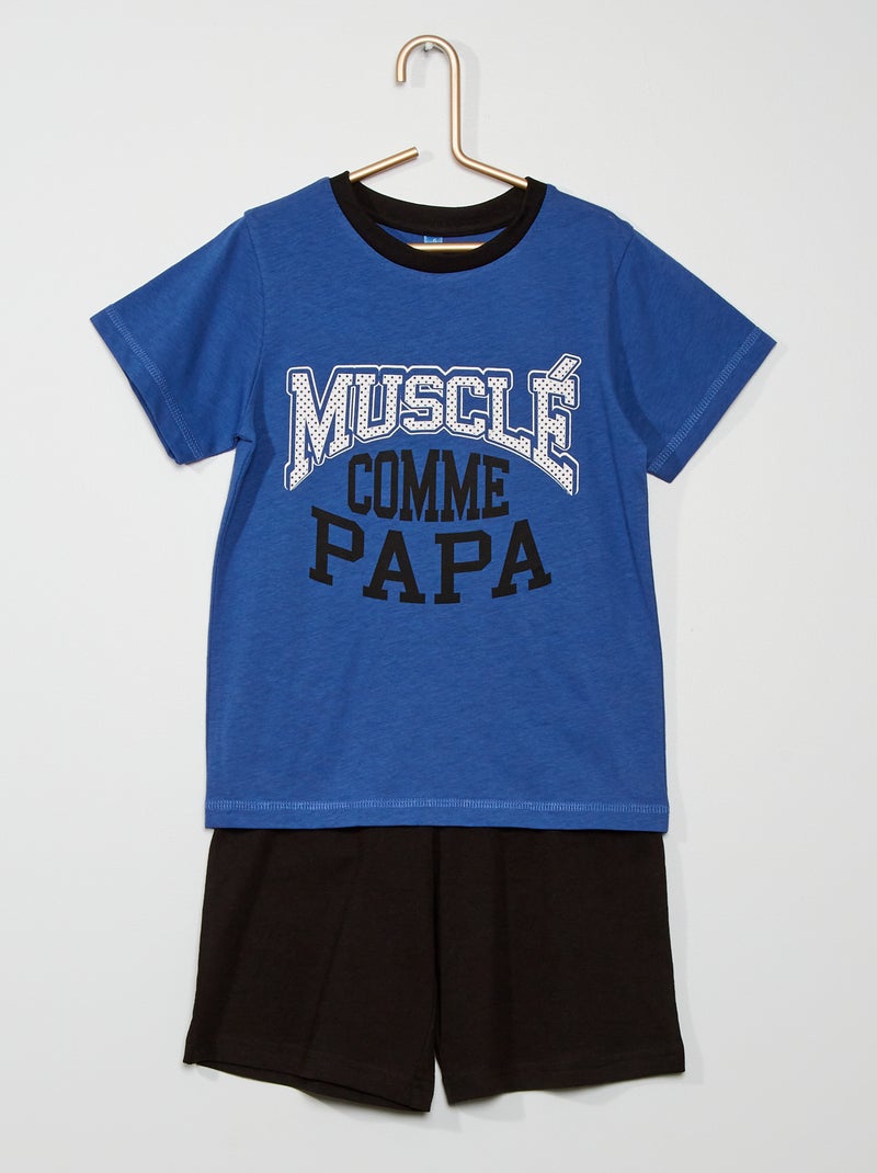 Pijama de 2 peças Azul - Kiabi