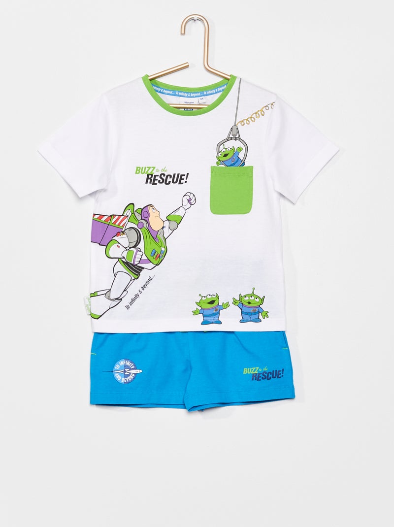 Pijama de 2 peças 'Buzz Lightyear' 'Toy Story' Branco/ Azul - Kiabi