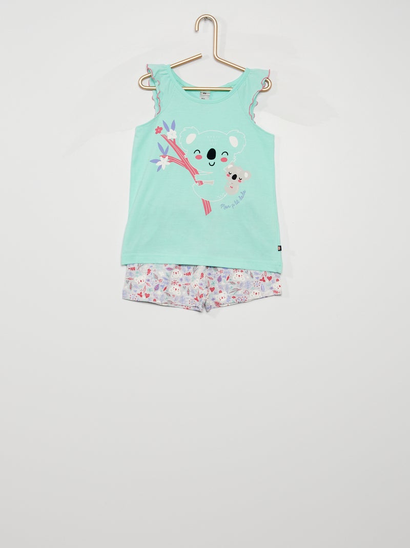 Pijama de 2 peças 'Coala' Azul - Kiabi