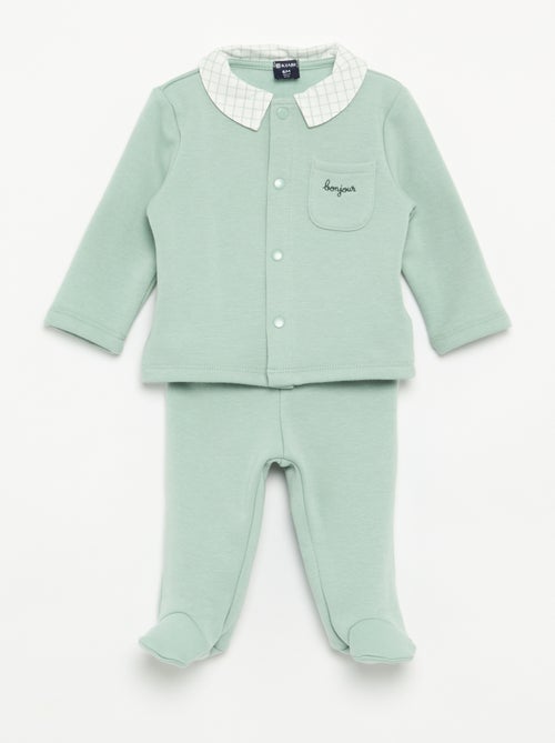 Pijama de 2 peças com aspeto aveludado - Kiabi