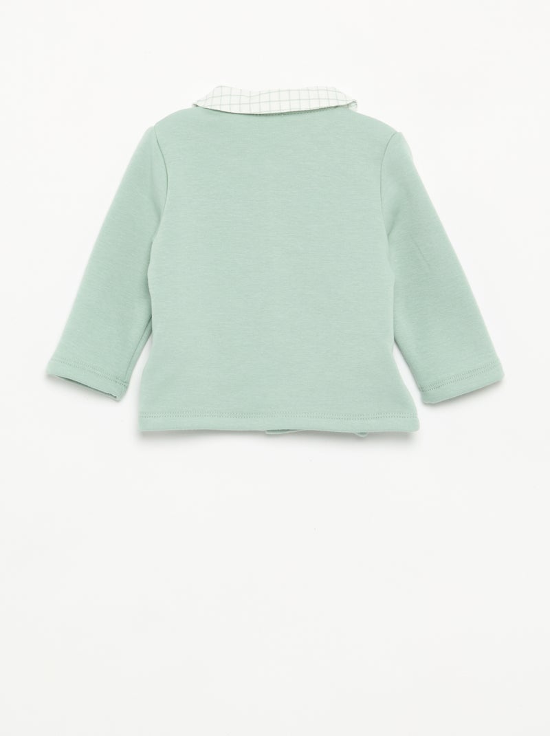 Pijama de 2 peças com aspeto aveludado Verde - Kiabi