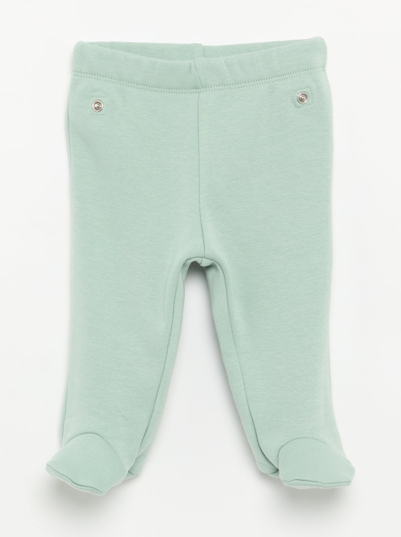 Pijama de 2 peças com aspeto aveludado Verde - Kiabi