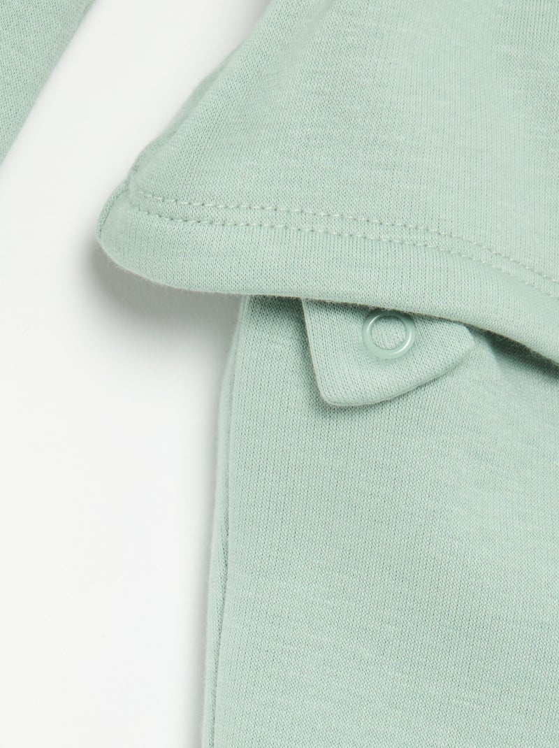 Pijama de 2 peças com aspeto aveludado Verde - Kiabi