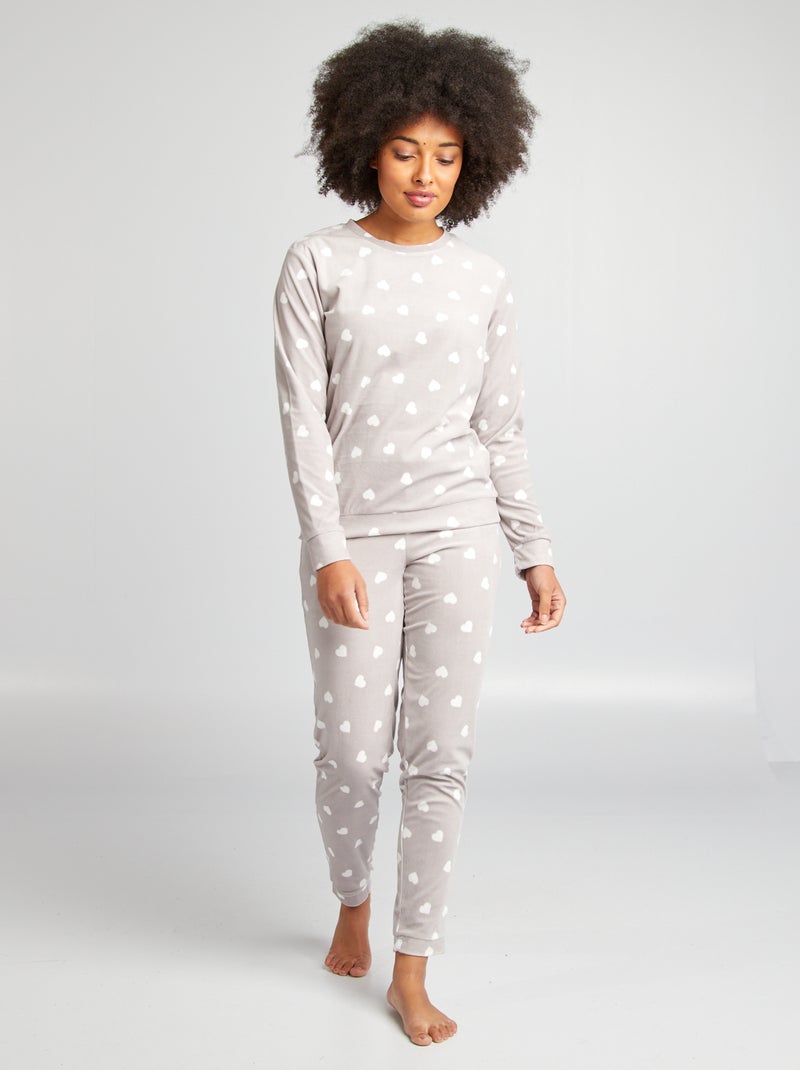 Pijama de 2 peças com estampado AZUL - Kiabi
