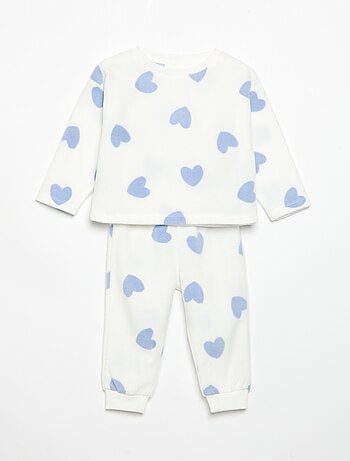 Pijama de 2 peças de polar