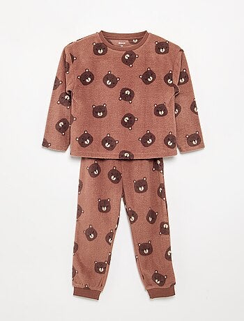 Pijama de 2 peças de polar