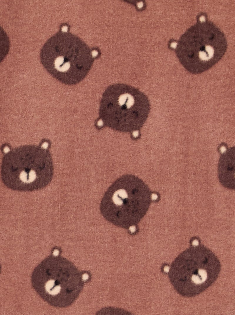 Pijama de 2 peças de polar Castanho - Kiabi