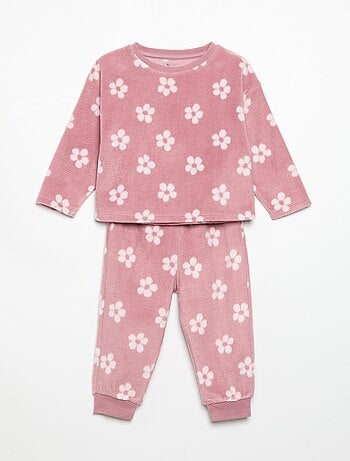 Pijama de 2 peças de polar