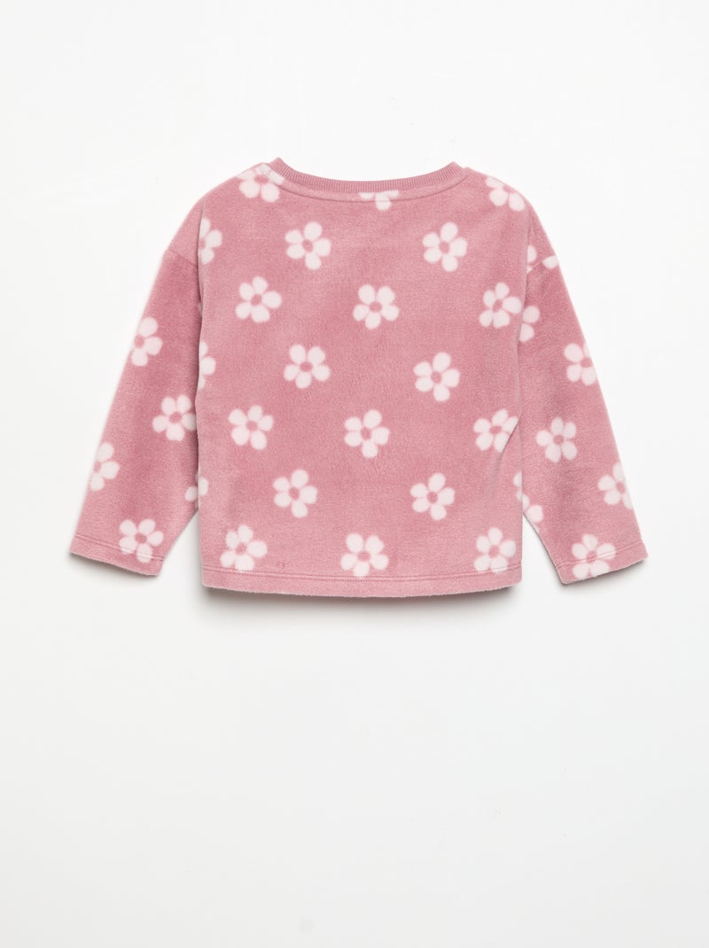 Pijama de 2 peças de polar Rosa - Kiabi