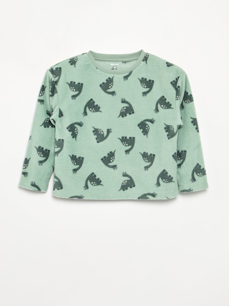 Pijama de 2 peças de polar Verde - Kiabi
