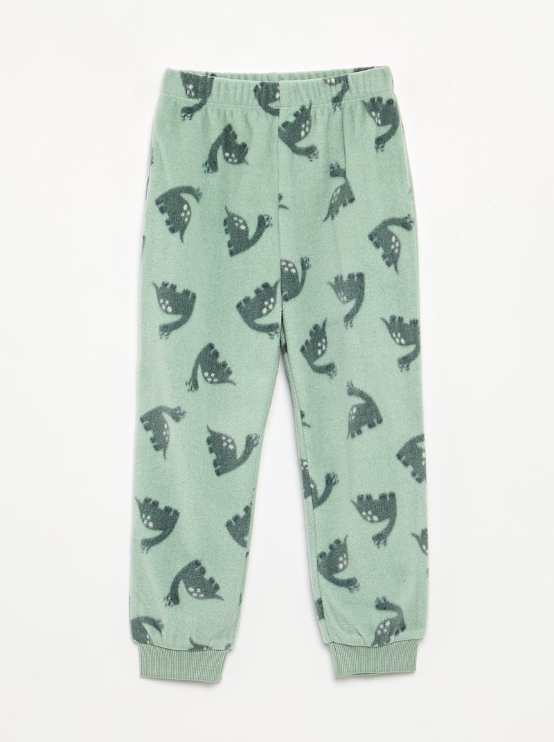 Pijama de 2 peças de polar Verde - Kiabi