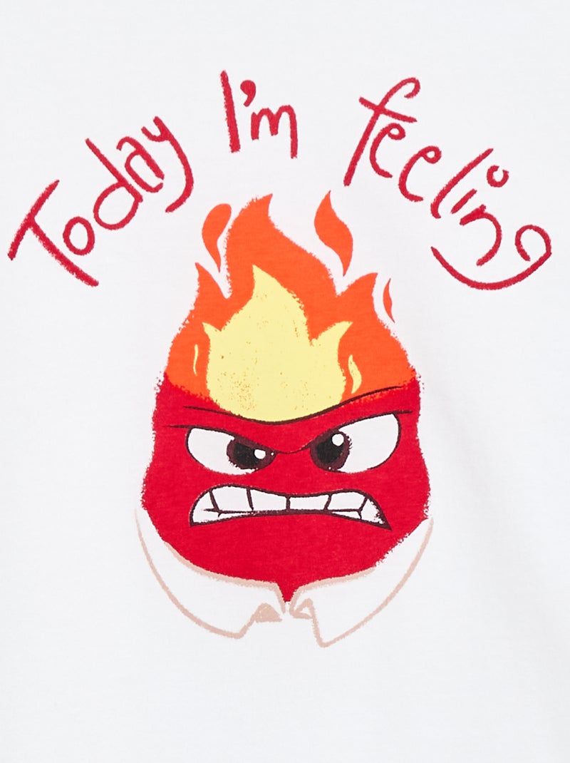 Pijama de 2 peças 'Disney' calções + T-shirt Branco - Kiabi