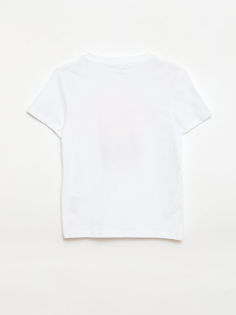 Pijama de 2 peças 'Disney' calções + T-shirt Branco - Kiabi