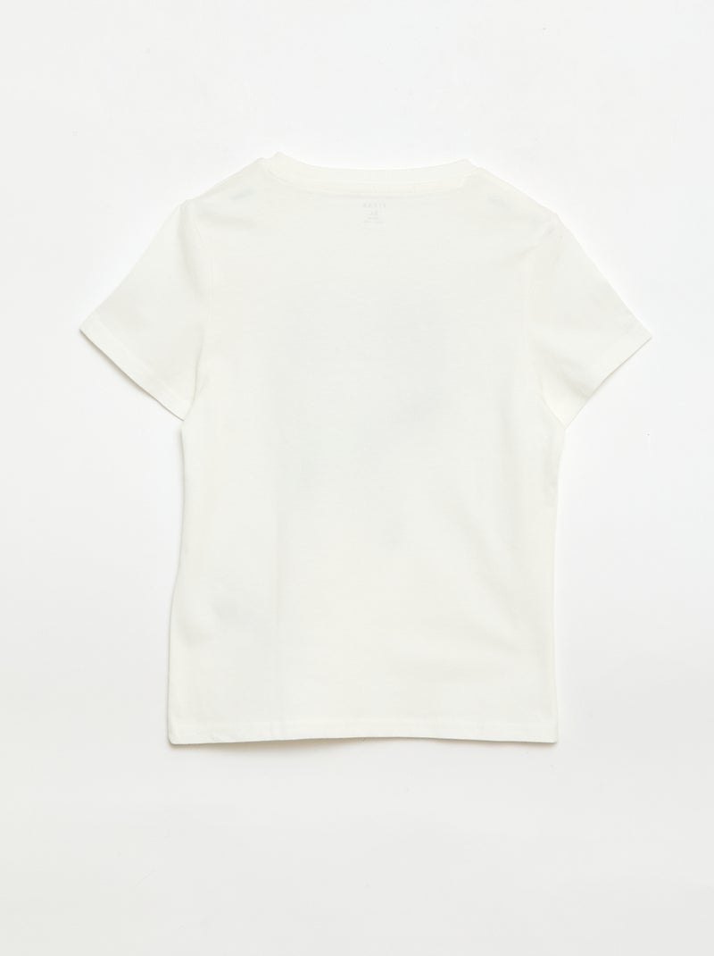 Pijama de 2 peças 'Disney' calções + t-shirt Branco - Kiabi