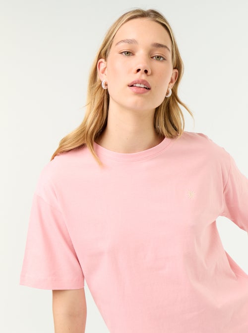Pijama de 2 peças em jérsei de algodão - T-shirt + calções - Kiabi