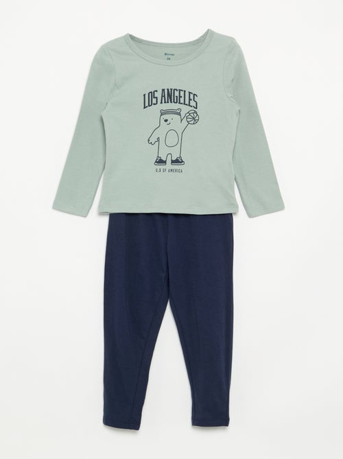 Pijama de 2 peças em jersey - Kiabi