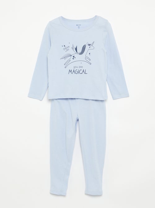 Pijama de 2 peças em jersey - Kiabi