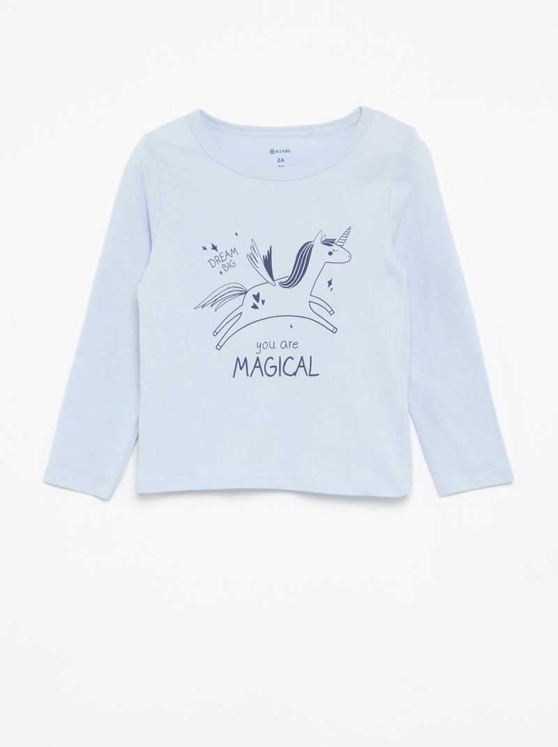 Pijama de 2 peças em jersey Azul - Kiabi