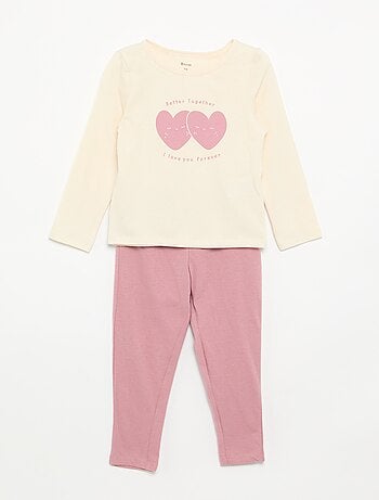 Pijama de 2 peças em jersey