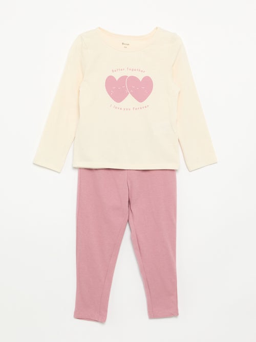Pijama de 2 peças em jersey - Kiabi Pijama de 2 peças em jersey - Kiabi