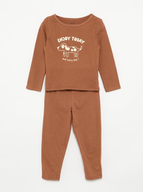 Pijama de 2 peças em jersey - Kiabi