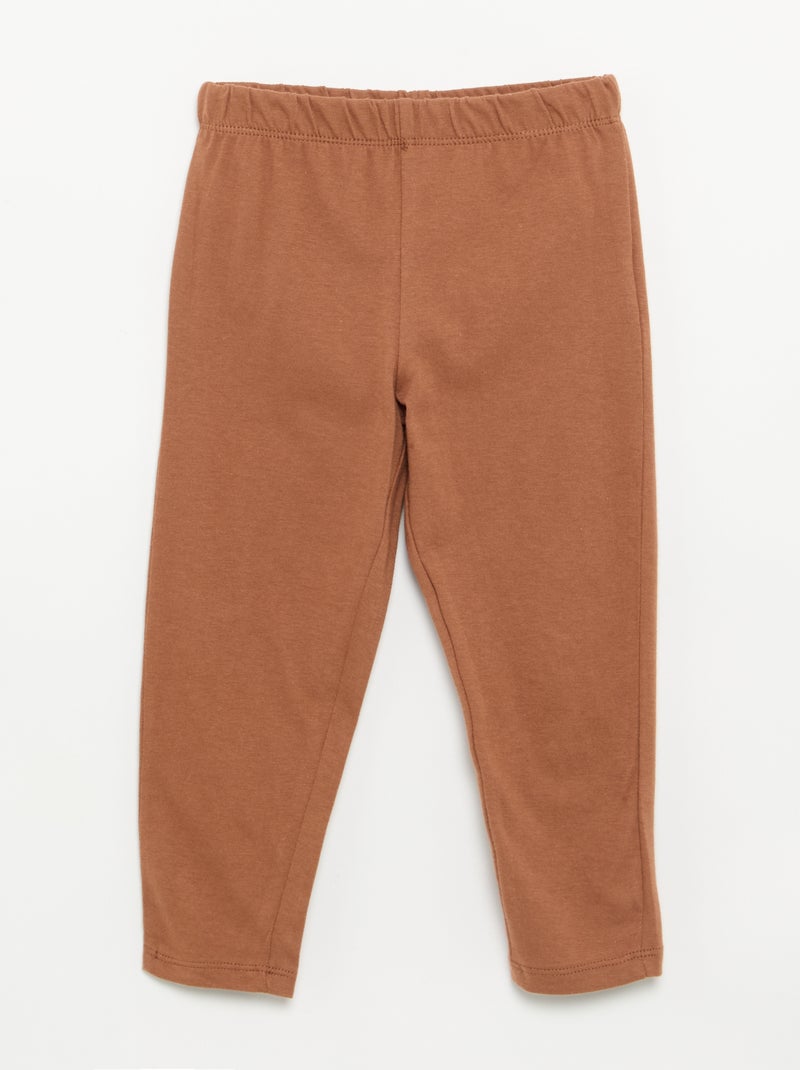 Pijama de 2 peças em jersey Castanho - Kiabi