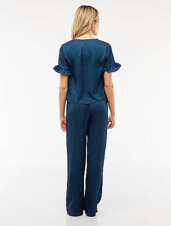 Pijama 2 peças em malha crepe