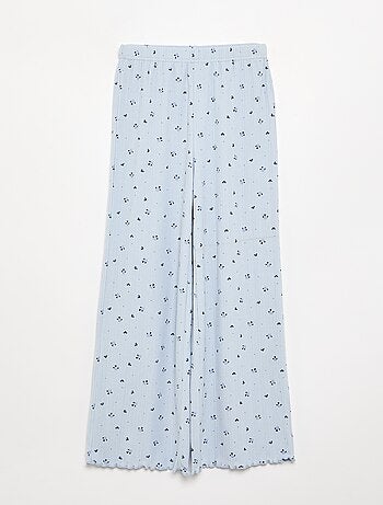 Pijama de 2 peças em malha pointelle