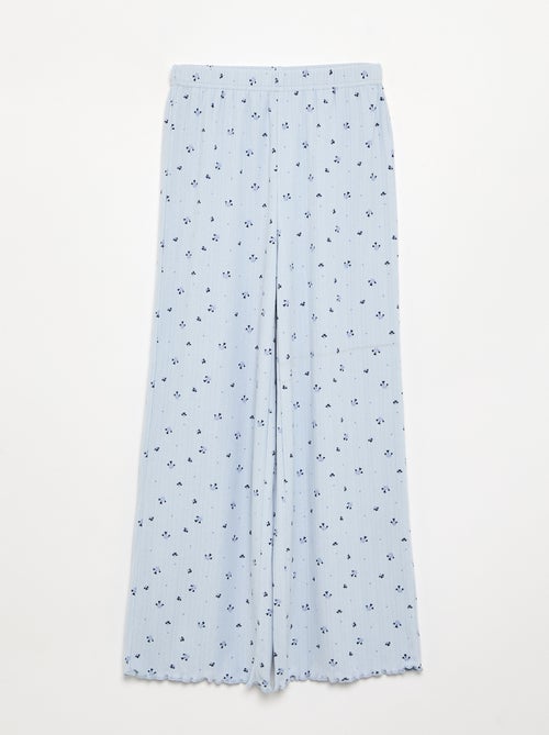 Pijama de 2 peças em malha pointelle - Kiabi