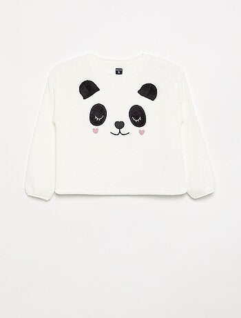 Pijama de 2 peças em polar coral - Camisola + calças