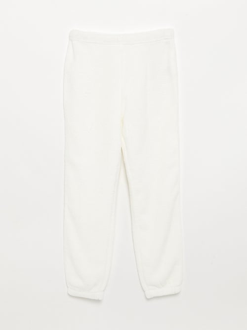 Pijama de 2 peças em polar coral - Camisola + calças - Kiabi