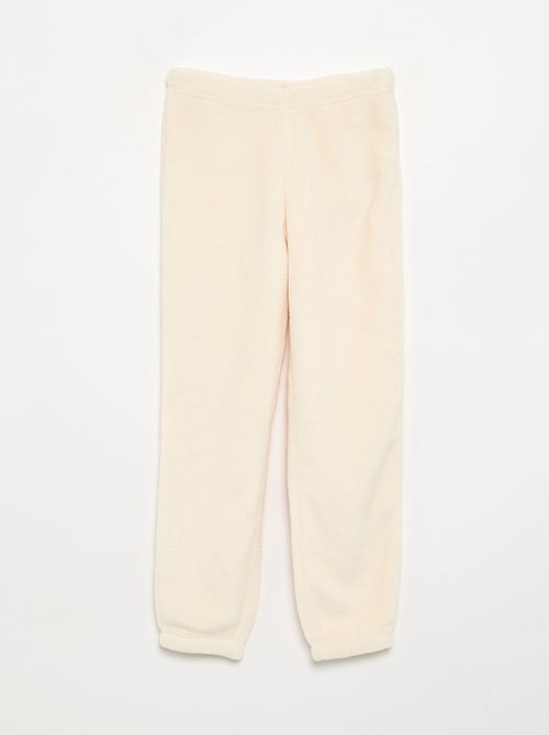 Pijama de 2 peças em polar coral - Camisola + calças - Kiabi