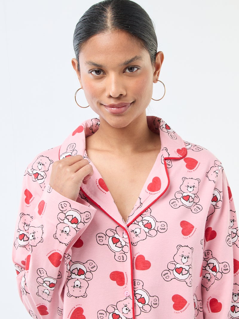 Pijama de 2 peças estampado 'Bisounours' Rosa - Kiabi