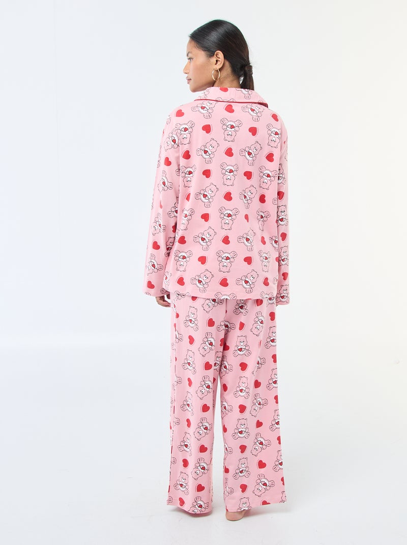 Pijama de 2 peças estampado 'Bisounours' Rosa - Kiabi