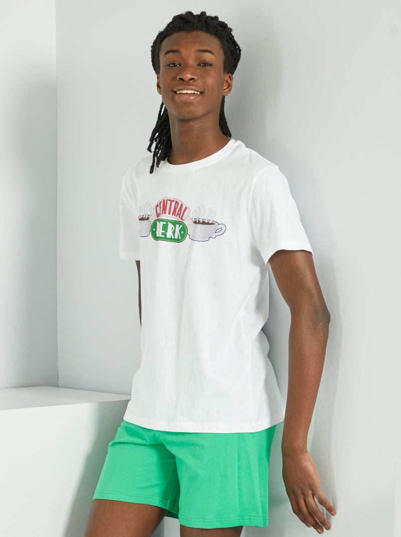 Pijama de 2 peças 'Friends' Branco/ Verde - Kiabi