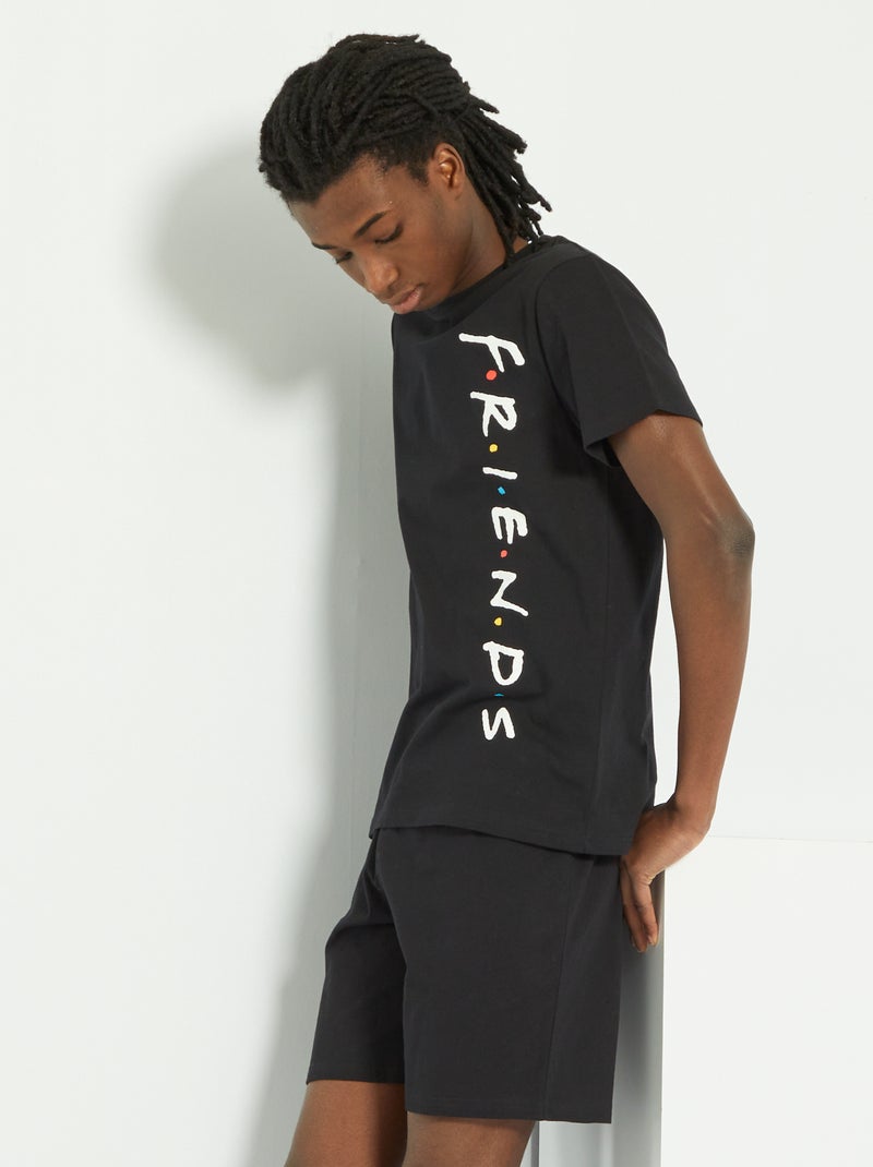 Pijama de 2 peças 'Friends' Preto - Kiabi