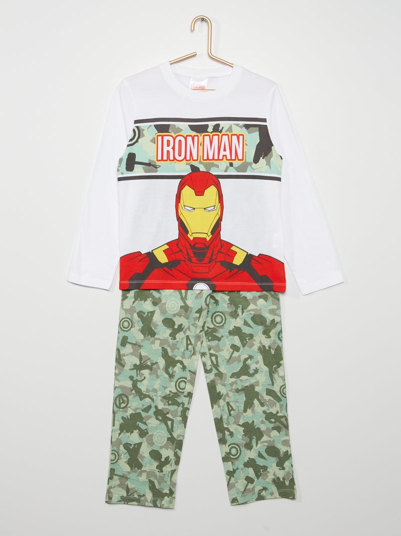 Pijama de 2 peças 'Homem de Ferro' BRANCO - Kiabi
