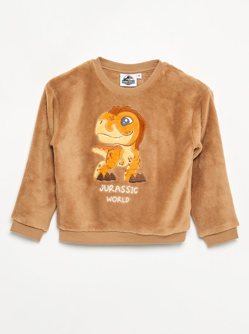 Pijama de 2 peças 'Jurassic World' - T-shirt de manga comprida + calças Bege - Kiabi