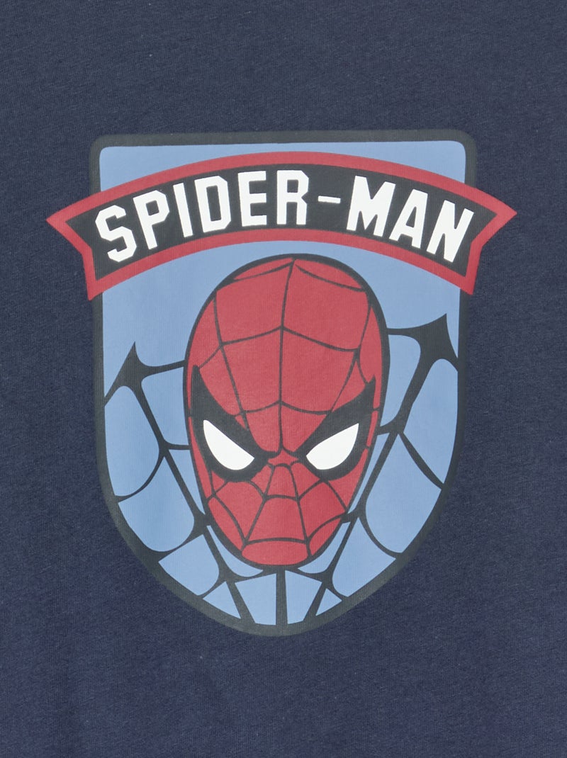 Pijama de 2 peças "Marvel" - T-shirt de manga comprida + calças Azul marinho - Kiabi