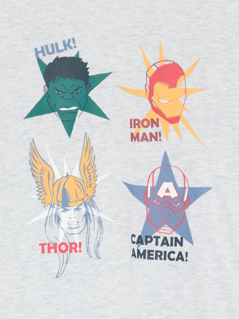 Pijama de 2 peças 'Marvel' - T-shirt de mangas compridas + calças Cinza - Kiabi