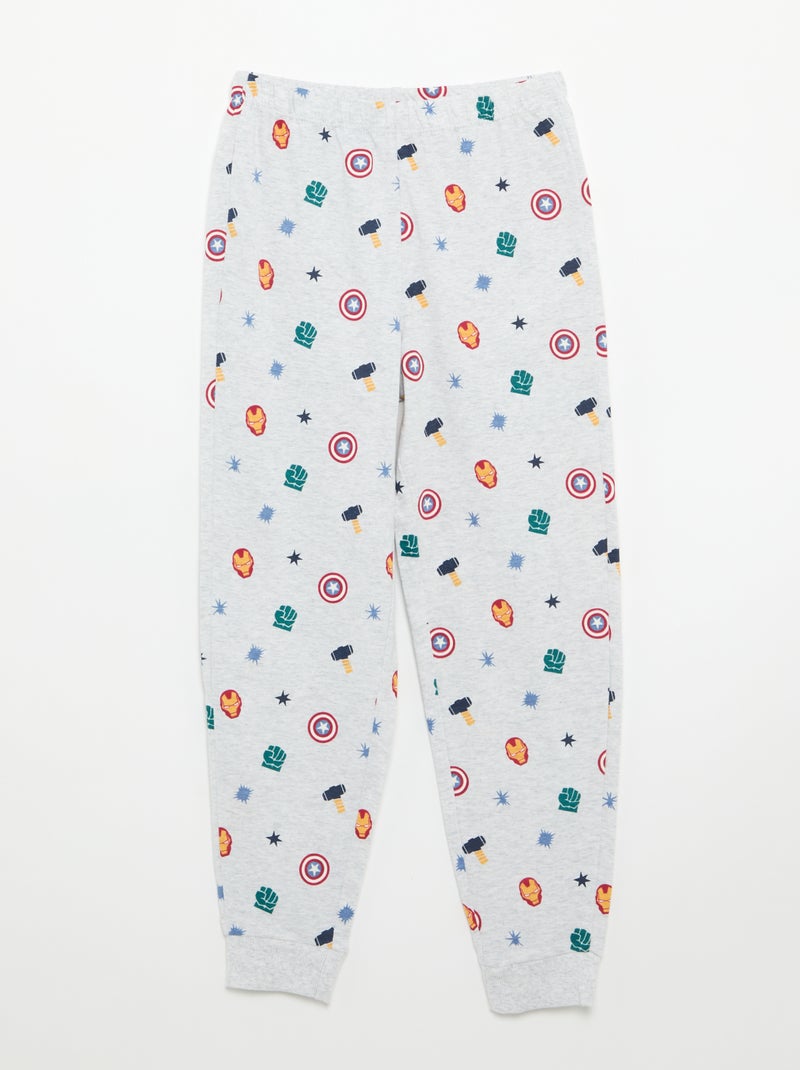 Pijama de 2 peças 'Marvel' - T-shirt de mangas compridas + calças Cinza - Kiabi